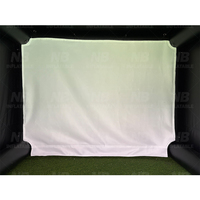 Tente de golf gonflable noire personnalisée, simulateur de golf portable d'extérieur pour usage commercial et personnel