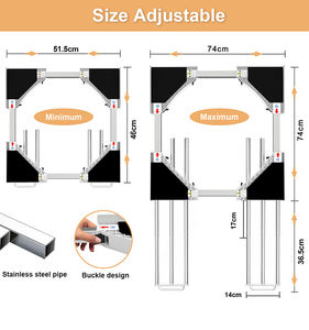 Kit de superposition pour lave-linge et sèche-linge manuel avec conception gain de place pour un usage domestique - Product Image 3