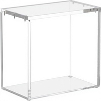 Vitrine moderne en acrylique, boîte de rangement transparente pré-assemblée, protection pour présentoir de cartes vertical autoportant