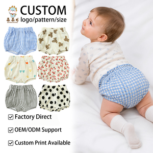 Guai Premium – Culottes en coton doux pour bébé, couvre-couches élastiques pour nourrissons, shorts pour tout-petits pour l'été - Product Image 1