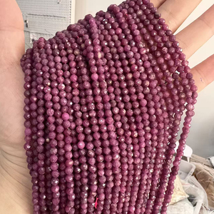 ลูกปัดคริสตัลอัญมณีทรงหลวมทรงกลมขนาด2มม. 3มม. 4มม. พลอยทับทิมลูกปัดทรงหลวมตัดสุกใสของขวัญเครื่องประดับ DIY - Product Image 3