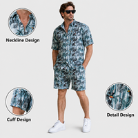 Livraison Rapide T-shirts Oversize Luxe Épaules Tombantes Coupe Décontractée Style Urbain Décontracté Quotidien Ensemble Hawaïen Été Grand Stock