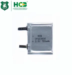 HCB Medical 3V CP223830 Model 400mAh Thin Lithium Battery Long Life IC Card Li MnO2 Soft Pack Battery Factory