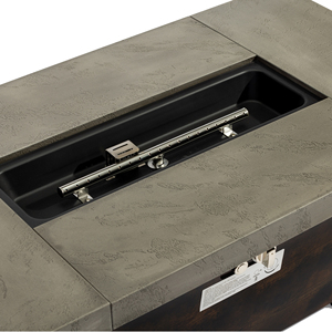 Brasero à gaz propane en métal durable pour intérieur/extérieur avec bol en acier, design carré assemblé pour table, 50000 BTU, écologique - Product Image 5