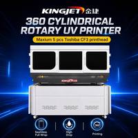 Imprimante cylindrique UV sans soudure Kingjet Industrial, imprimante à jet d'encre rotative à 360° pour métal, verre, bouteille