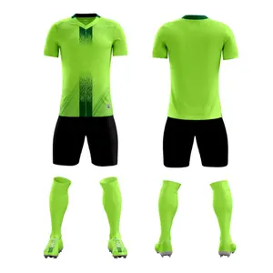 Ustom-uniformes deportivos para niños, camiseta de fútbol azul y amarilla, kit de camiseta de fútbol