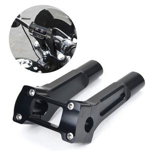 Goldfire – support de guidon de moto de 6/8/10 pouces pour Harley <span class=keywords><strong>Dyna</strong></span> M8 Softail Street Bob 2018 2019 2020 2021 (noir) - Product Image 5