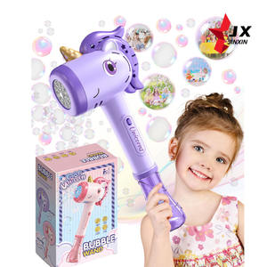 Nouveaux produits 2025 bâton magique pistolet à bulles Machine <span class=keywords><strong>Maker</strong></span> jouets en plein air princesse licorne lumière en plastique baguettes à bulles pour enfants filles - Product Image 1