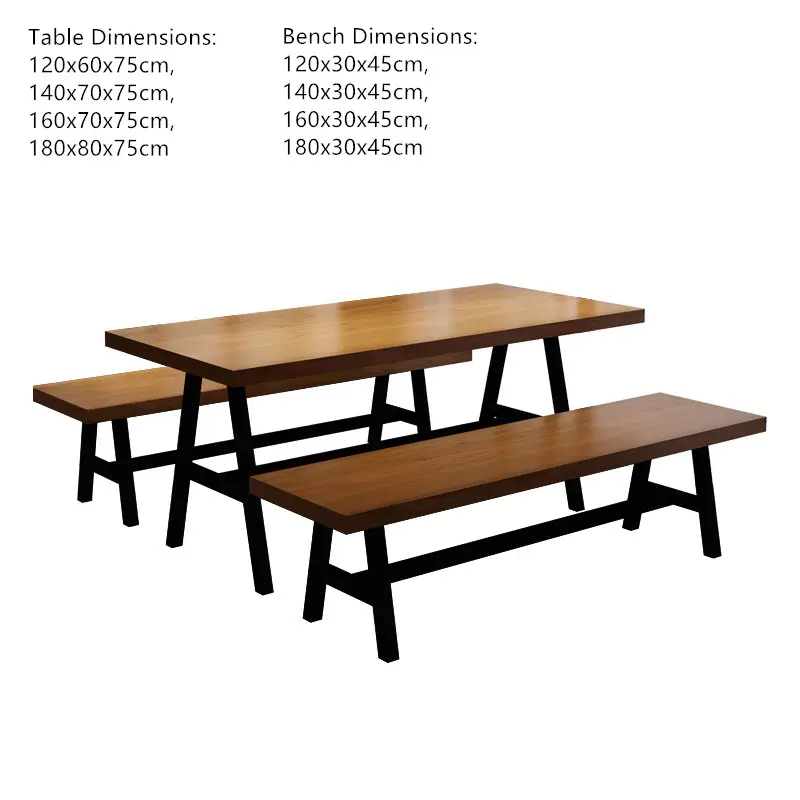 Modern Home Furniture Dining Table Set Bar Resaturant Solid Wood Top Coffee Table and Chairs