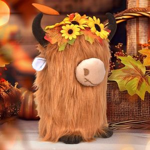 New Thanksgiving Yak Decoration Doll Mountain Cow Plush <b>Toy</b> Window Ornament - Product Image 3