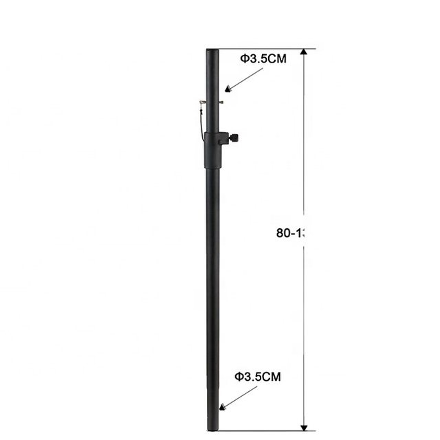 Fashion Single Rod Two Ends OD35MM Adjustable Mount Speaker Pole Stand