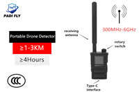 Dispositif de détection de signal RF sans fil professionnel, format de poche, 200g, surveillance des signaux UAV portables avec batterie 3000mAh