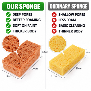 Square Honeycomb <strong>Seaweed</strong> Sponge Car Wash Block with Large Open Cell Pore Structure Auto Detailing Car Wash Cleaning Tool - Product Image 5
