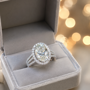 Anello di fidanzamento ovale da donna, elegante gioiello per proposta di matrimonio - Product Image 6