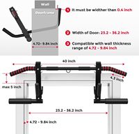 Barre de traction Wellshow Sport pour porte, barre de traction multi-prise sans visage, barre de traction suspendue pour presque toutes les portes