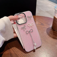 Diamant Gland Arc Téléphone étui pour iphone 16 Pro Max 15 14 Anti-chute Housse De Protection Galvanoplastie Spécial Artisanat TPU Téléphone Grip