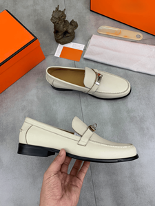 Lightweight comfortable men's classic casual cowhide upper with metal <b>accessories</b> stepping on daily office wear with flat <b>shoes</b> - Product Image 4