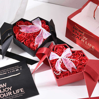Boîte cadeau de luxe vide en forme de cœur pour mariage et anniversaire