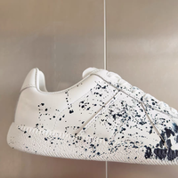 Chaussures de sport légères et respirantes en maille, peintes à la main, style graffiti, design bas, pour la marche décontractée