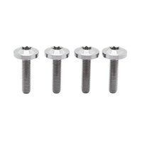 Vis Torx à grande bride en titane GR5, boulon à tête ronde pleine filetage pour modification de carénage de moto, tailles personnalisées