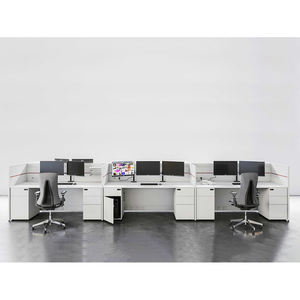 근무 공간 사무실 테이블 워크 스테이션 모듈식 4 <span class=keywords><strong>6</strong></span> 인용 책상 사무실 가구용 오픈 스태프 워크 스테이션 - Product Image 5
