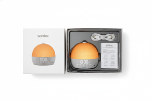 Réveil lumineux avec simulateur d'aube et machine à bruit blanc, veilleuse de chevet OEM - Product Image 6