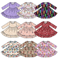 Vente en gros 2026 Nouveaux articles Conception personnalisée Robes pour filles à manches longues en tissu doux populaires du printemps
