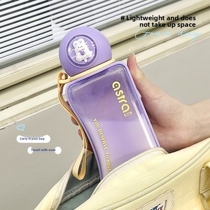 Sommer New Style High Appearance Level Plastik becher Tragbare süße Kinder Wasser flasche Outdoor Große Kapazität Outdoor Sport flasche - Product Image 6