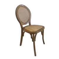 Chaise de salle à manger en bois massif au design moderne, nouvelle et très vendue, avec dossier en rotin durable pour la maison, l'hôtel et le restaurant