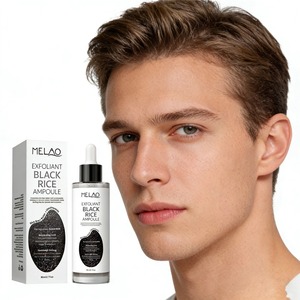Ampoule exfoliante MELAO au riz blanc et noir, sérum visage doux pour éliminer les cellules mortes et les points noirs, soin du visage pour hommes - Product Image 1