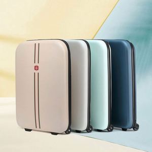Foldable Rolling Suitcase Handle-Lightweight ABS+PC 20'/24" Carry Luggage Silk Screen Printed Business Travel Promotional <b>Gifts</b> - Product Image 4