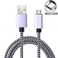 Câble de charge rapide Micro USB tressé à motif serpent 1/2/3m pour téléphones mobiles Android