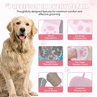 Gant réutilisable pliable en polyester pour enlever les poils d'animaux, conception agrandie pour chats, chiens, canapés, vêtements, tapis