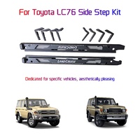 Kit de pédales complet en alliage d'aluminium de haute qualité pour LC76, installation sans perçage, barres anti-collision tout-terrain pour 2007-2024