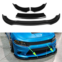Accessoires de voiture Charger Front Lip, aspect fibre de carbone, séparateur avant ABS pour Dodge Charger SRT 2015-2019
