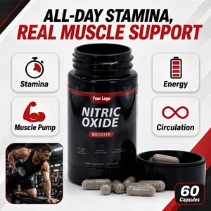 Booster d'oxyde nitrique 500 mg avec L-Arginine <span class=keywords><strong>pour</strong></span> le soutien de <span class=keywords><strong>la</strong></span> santé vasculaire, prix d'usine, échantillon gratuit, ODM - Product Image 3
