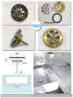 ND102 Drain de lavabo Public en laiton 1 "1/4 vis Drain d'évier de cuisine