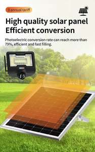 太阳能泛光灯摄像机、4K 3MP高清照明、4g无线智能安全摄像机 - Product Image 4