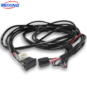 Câble électronique personnalisé OED/ODM E00217 Connecteur de borne mâle Faisceau de câblage d'alimentation PVC Cuivre Indice de protection IP67 Automobile 12V - Product Image 1