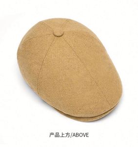 หมวกเบเร่ต์ขนสัตว์วินเทจ ฤดูใบไม้ร่วง ฤดูหนาว ปี 2024 หมวกทรงนิวส์บอย 6 แผง หมวกไอวี่ สำหรับแฟชั่นผู้หญิงผู้ชาย ให้ความอบอุ่น - Product Image 5