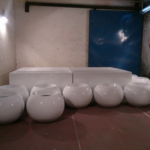 Macetas de Fibra de Vidrio Duraderas y Ecológicas de Estilo Americano Moderno con Forma Única de Fábrica Directa, con Orificio de Drenaje para - Product Image 2