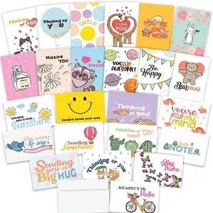 Sobre de tarjeta de agradecimiento personalizado, tarjetas de felicitación, Impresión de tarjetas de cumpleaños con sobres