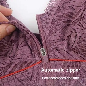 Nuovo reggiseno da donna all'ingrosso senza gilet con ferretto in pizzo in morbido cotone con cerniera anteriore biancheria intima - Product Image 3