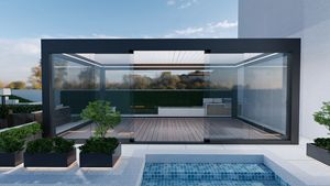 <span class=keywords><strong>Pergola</strong></span> en aluminium personnalisée Double véranda en verre trempé autoportante Maison d'été Jardin d'<span class=keywords><strong>hiver</strong></span> préfabriqué - Product Image 2