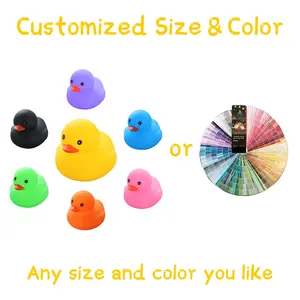 Customized New Design Eco-friendly Material Small Yellow Rubber Ducks Kids Bath Toys Rubber Duck Premium