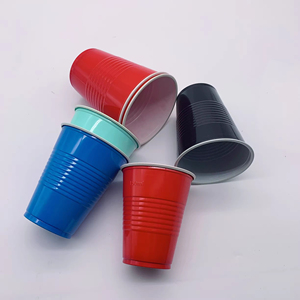 Gobelets en plastique colorés personnalisés en gros, gobelets en plastique jetables rouges pour jeux, bière, café, usage domestique - Product Image 6