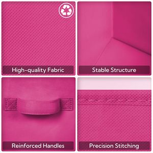 Boîtes de <span class=keywords><strong>rangement</strong></span> pliables avec poignées, tissu durable de haute qualité, cubes pliables 20-35L, organisateur en tissu compatible avec <span class=keywords><strong>Kallax</strong></span> - Product Image 3