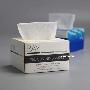 Lingettes délicates antistatiques sans peluches 100 % pâte de bois écologiques 19 g/m² pour le dépoussiérage optique des salles d'étude - Product Image 3