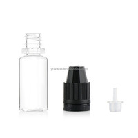 Dispensación en Europa, 5ml, 10ml, 15ml, 20ml, 30ml, 50ml, anillo evidente antirrobo a prueba de manipulaciones y niños, botella de plástico negro TPD transparente para mascotas
