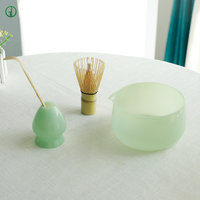 Support pour fouet à matcha en verre borosilicate coloré, résistant à la chaleur, rose, ambre, vert, bleu, support pour Chasen